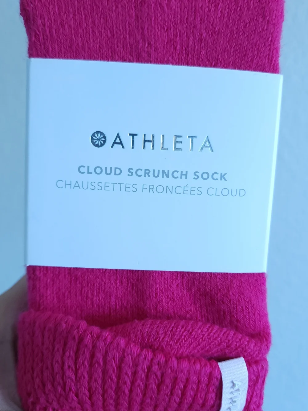 NWT Athleta Cloud Scrunch Socks Pink M/L Slouchy